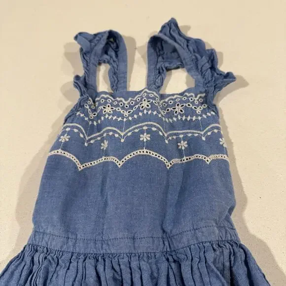 Cat & Jack Toddler Girl 5T Blue Dress 100% Cotton - Picture 3 of 6